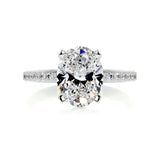 2 CT Oval Solitaire CVD F/VS2 Diamond Engagement Ring 1