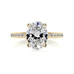 2 CT Oval Solitaire CVD F/VS2 Diamond Engagement Ring 6