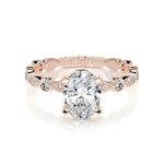 2.0 CT Oval Solitaire CVD F/SI1 Diamond Engagement Ring 13