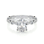 2.0 CT Oval Solitaire CVD F/SI1 Diamond Engagement Ring 1