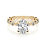 2.0 CT Oval Solitaire CVD F/SI1 Diamond Engagement Ring 7