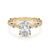 2.0 CT Oval Solitaire CVD F/SI1 Diamond Engagement Ring 7