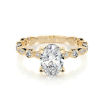 2.0 CT Oval Solitaire CVD F/SI1 Diamond Engagement Ring 7