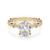2.0 CT Oval Solitaire CVD F/SI1 Diamond Engagement Ring 7