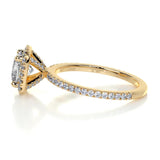 1.0 CT Cushion Halo CVD E/VS2 Diamond Engagement Ring 10