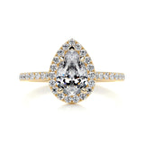 1.0 CT Pear Halo CVD F/VS2 Diamond Engagement Ring 7