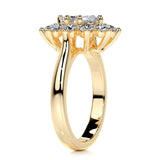 1.0 CT Oval Halo CVD E/VS1 Diamond Engagement Ring 4