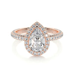 2.0 CT Pear Halo CVD F/VS2 Diamond Engagement Ring 14