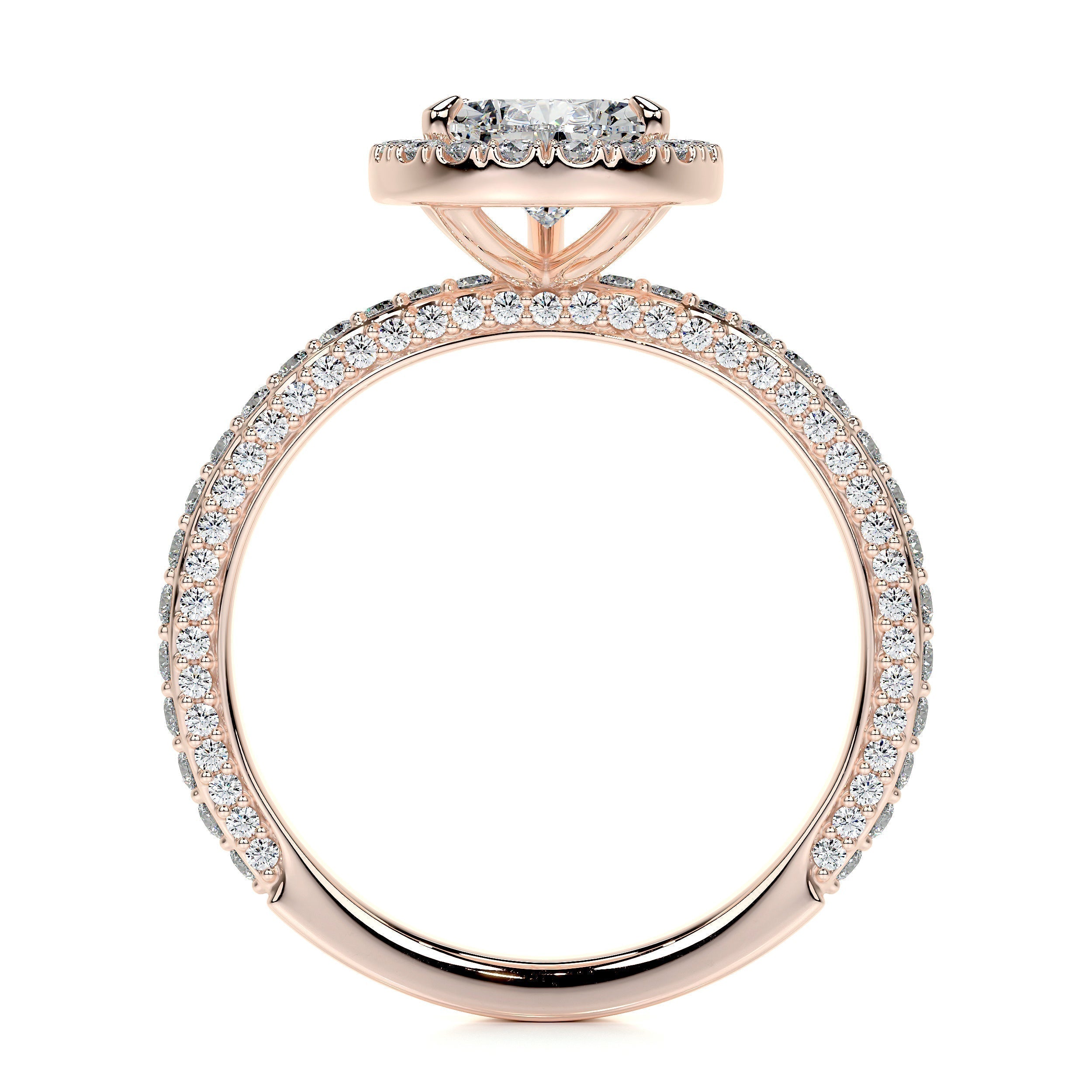 2.0 CT Pear Halo CVD F/VS2 Diamond Engagement Ring 15