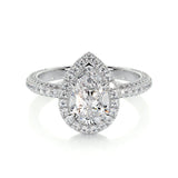 2.0 CT Pear Halo CVD F/VS2 Diamond Engagement Ring 1