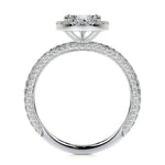 2.0 CT Pear Halo CVD F/VS2 Diamond Engagement Ring 6