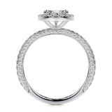 2.0 CT Pear Halo CVD F/VS2 Diamond Engagement Ring 6