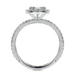 2.0 CT Pear Halo CVD F/VS2 Diamond Engagement Ring 6