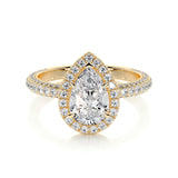 2.0 CT Pear Halo CVD F/VS2 Diamond Engagement Ring 7