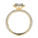 2.0 CT Pear Halo CVD F/VS2 Diamond Engagement Ring 10