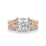 2.0 CT Princess Solitaire CVD F/VS Diamond Bridal Set 13