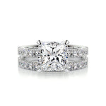 2.0 CT Princess Solitaire CVD F/VS Diamond Bridal Set 1