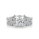 2.0 CT Princess Solitaire CVD F/VS Diamond Bridal Set 1