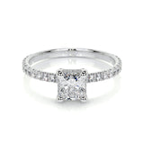 1.05 CT Radiant Hidden Halo CVD E/VS2 Diamond Engagement Ring 20