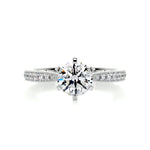 1.0 CT Round Solitaire CVD F/SI1 Diamond Engagement Ring 1