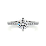 1.0 CT Round Solitaire CVD F/SI1 Diamond Engagement Ring 1