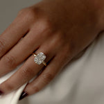 2 CT Round Halo & Pave Lab Grown Diamond Engagement Ring