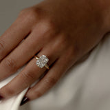 2 CT Round Halo & Pave Lab Grown Diamond Engagement Ring