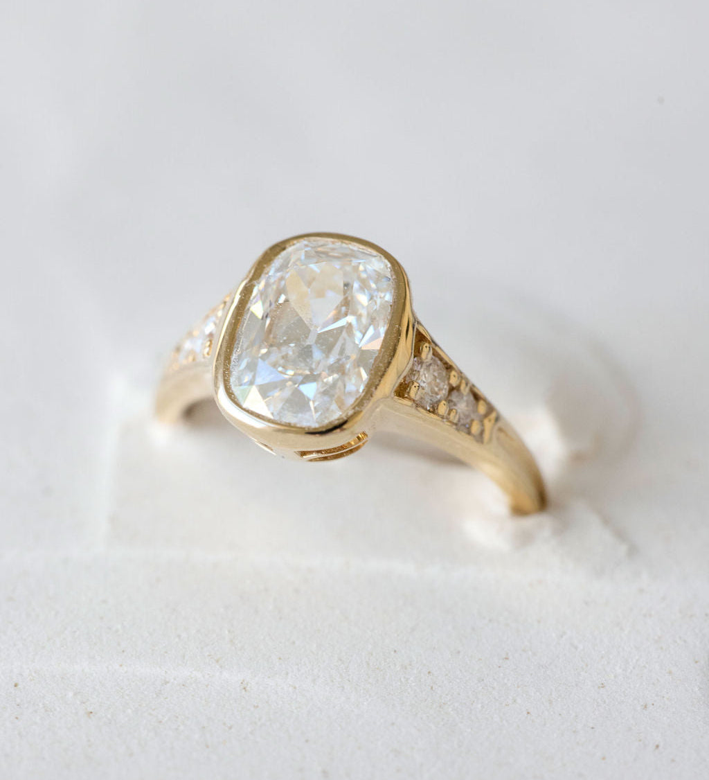 2 CT Round Halo & Pave Lab Grown Diamond Engagement Ring
