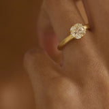 2 CT Round Halo & Pave Lab Grown Diamond Engagement Ring