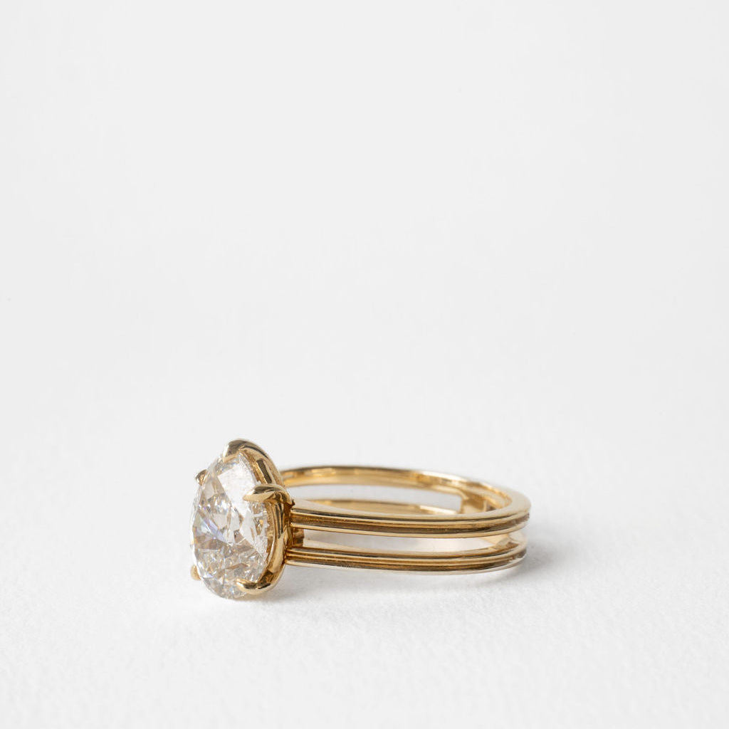 2 CT Round Halo & Pave Lab Grown Diamond Engagement Ring