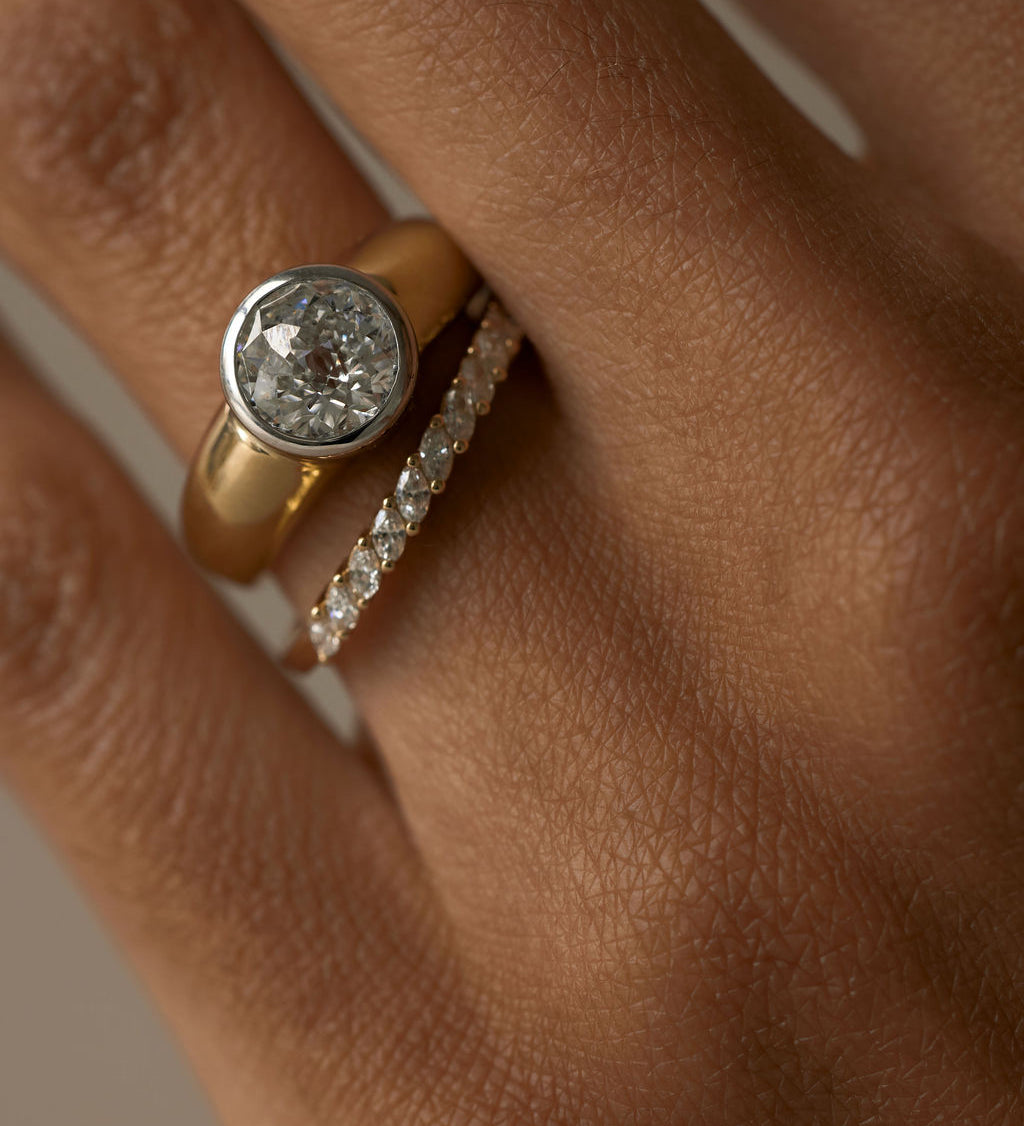 0.3 TCW Round Half Eternity Lab Grown Diamond Wedding Band