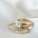 0.3 TCW Round Half Eternity Lab Grown Diamond Wedding Band