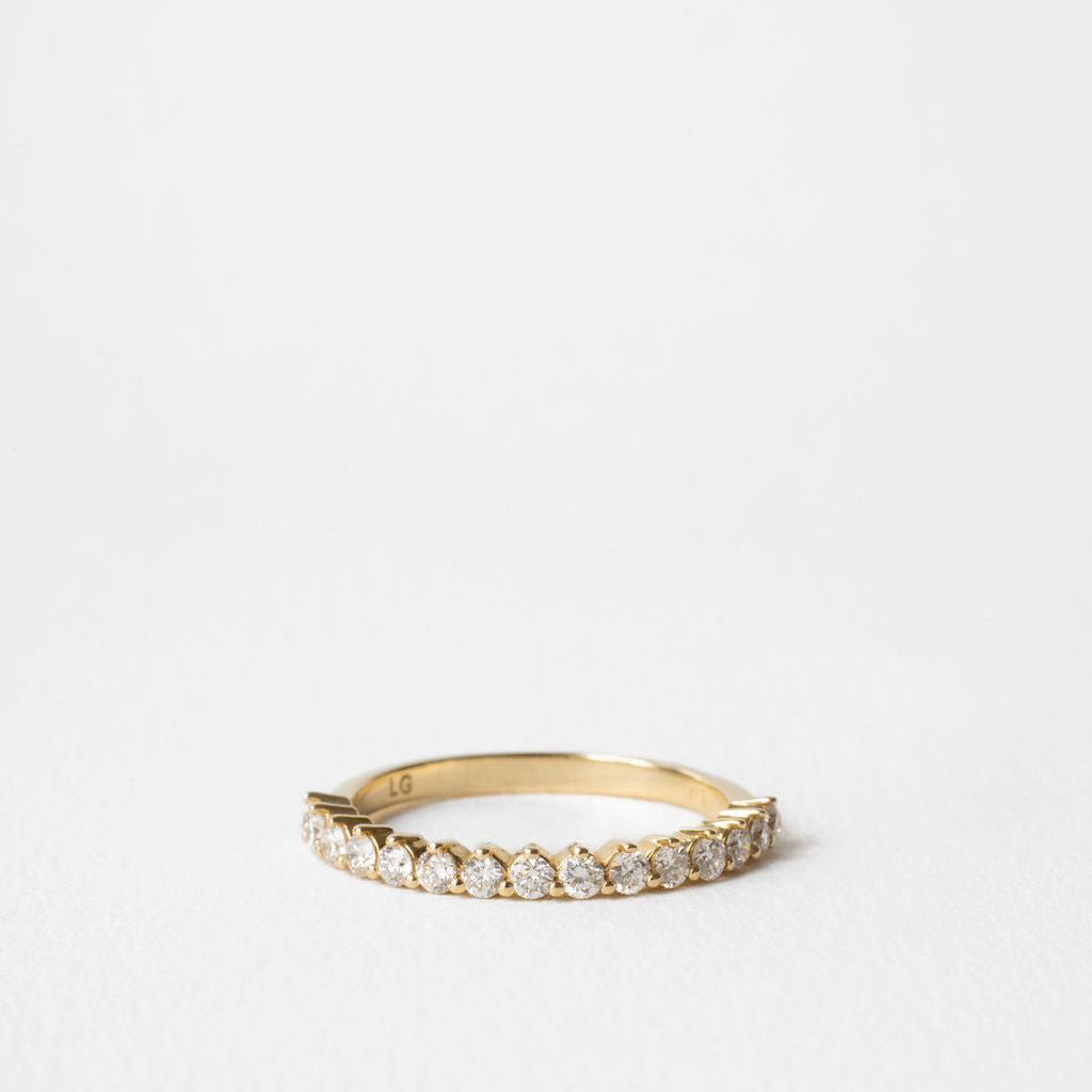 0.3 TCW Round Half Eternity Lab Grown Diamond Wedding Band