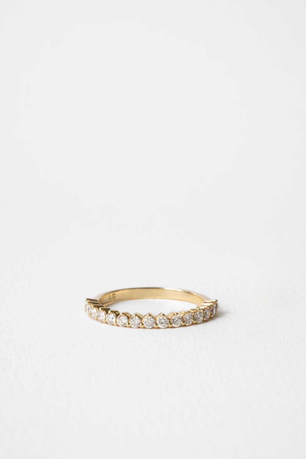 0.3 TCW Round Half Eternity Lab Grown Diamond Wedding Band
