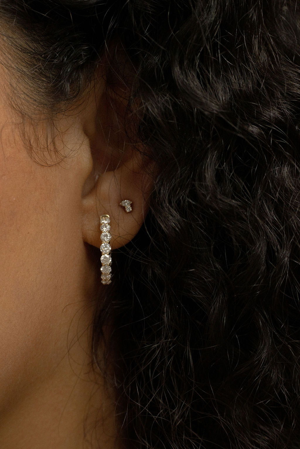 2 CT Round Halo & Pave Lab Grown Diamond Earring