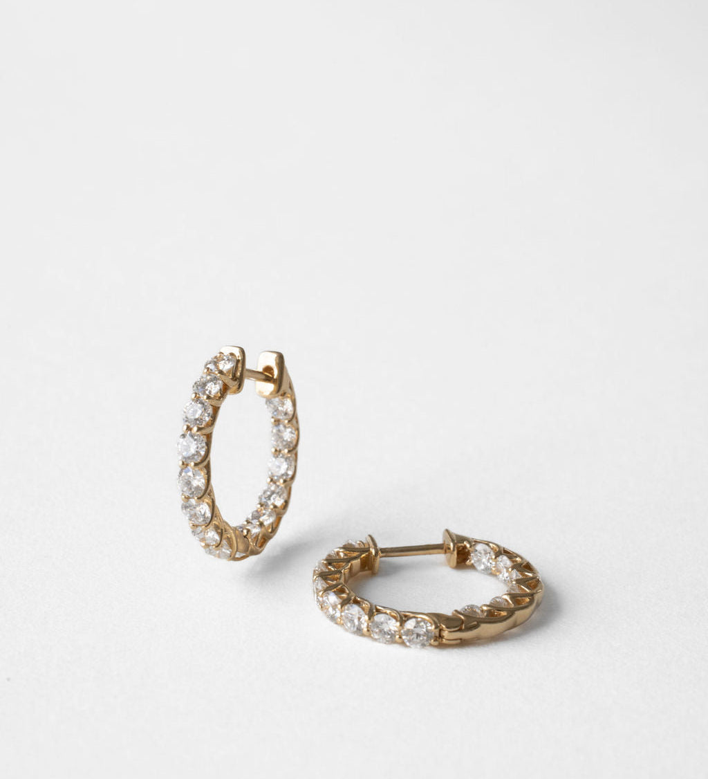 2 CT Round Halo & Pave Lab Grown Diamond Earring