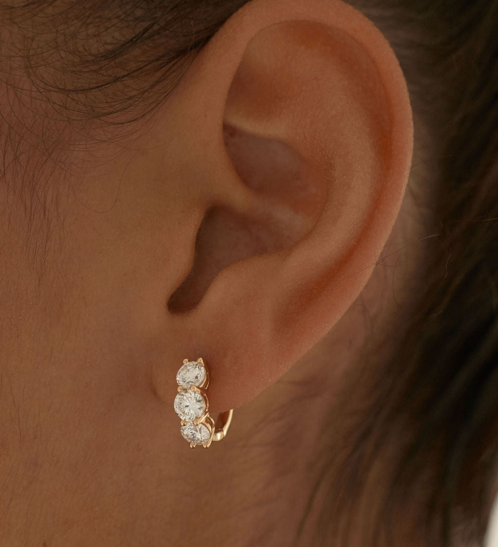 2 CT Round Halo & Pave Lab Grown Diamond Earring