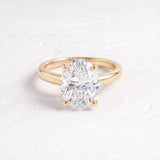 Hailey Bieber – Inspired 8 Carat Oval Cut Hidden Halo Lab Grown Diamond Engagement Ring