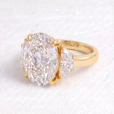 Serena Williams – Inspired 8 Carat Oval Cut Three Stone Lab Grown Diamond Engagement Ring