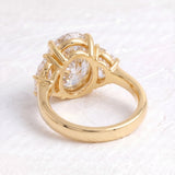 Serena Williams – Inspired 8 Carat Oval Cut Three Stone Lab Grown Diamond Engagement Ring