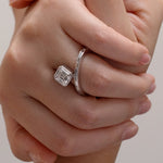 2 CT Round Halo & Pave Lab Grown Diamond Engagement Ring