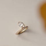 2 CT Round Halo & Pave Lab Grown Diamond Engagement Ring