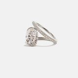 2 CT Round Halo & Pave Lab Grown Diamond Engagement Ring
