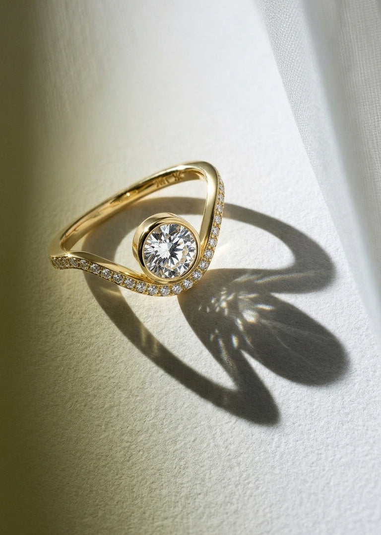 2 CT Round Halo & Pave Lab Grown Diamond Engagement Ring