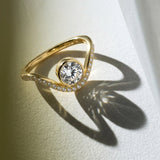 2 CT Round Halo & Pave Lab Grown Diamond Engagement Ring