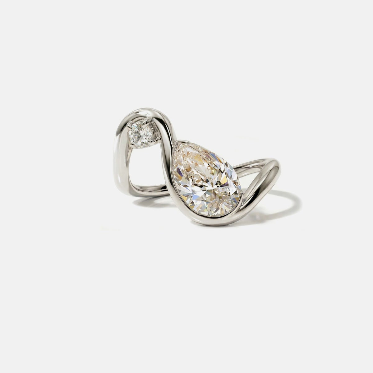 2 CT Round Halo & Pave Lab Grown Diamond Engagement Ring