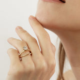 2 CT Round Halo & Pave Lab Grown Diamond Engagement Ring