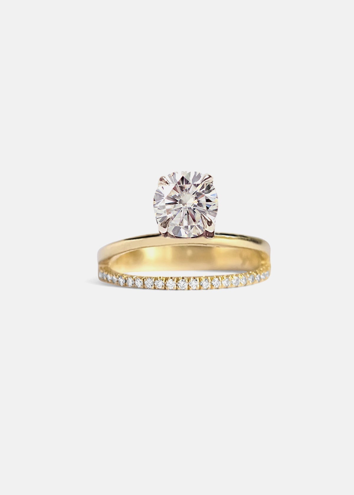 2 CT Round Halo & Pave Lab Grown Diamond Engagement Ring