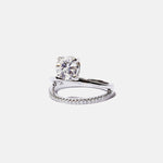 2 CT Round Halo & Pave Lab Grown Diamond Engagement Ring