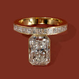 2 CT Round Halo & Pave Lab Grown Diamond Engagement Ring